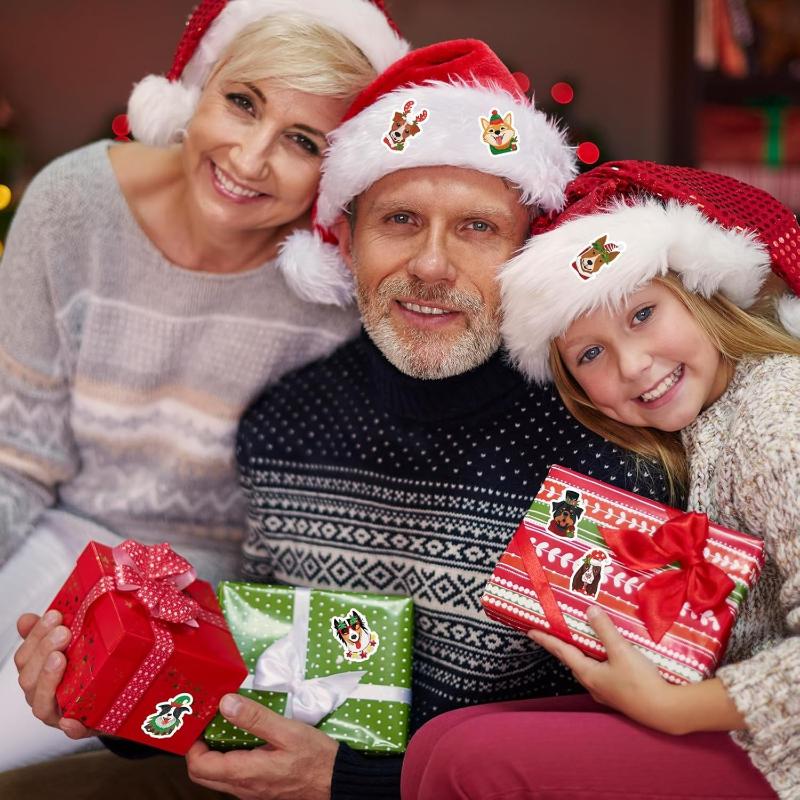 500 Buc. Autocolante de Crăciun Cățeluși de Crăciun Autocolante Autocolante pentru Jurnal Scrapbook Decor Autocolante pentru Petrecerea de Sărbători