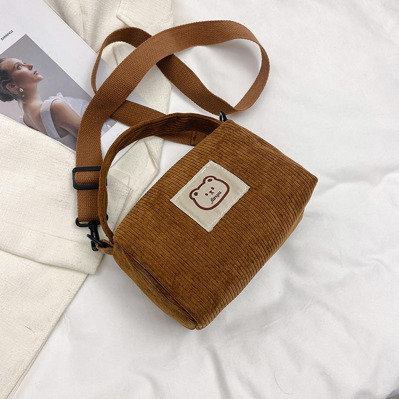 Trendy Corduroy Handbag For Women Fashionable Casual Crossbody Bag 2023 Design