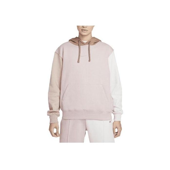 Nike Sportswear Color Block Hooded Sweatshirt Women Sweatshirts Light-Pink DJ6154-058
