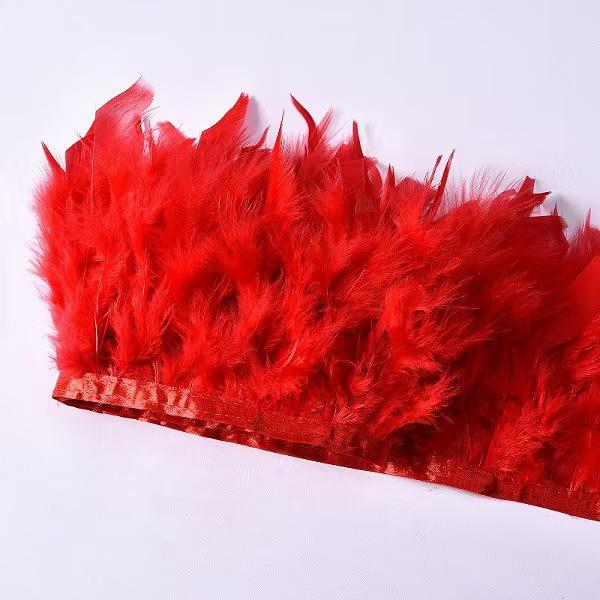 Turkey Feather Trim for DIY Stage Costume & Skirt Decoration