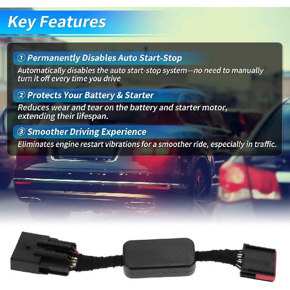ACROPIX Auto Start Stop Eliminator für Ford Fusion 2017-2020 Auto Start Stop Deaktivator Leerlauf Start Stop Eliminator