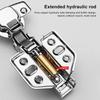 2Pcs Cabinet Hinges Stainless Steel 2.0mm Thick Thicken Base Electroplating Bright Wardrobe Hinge for Kitchen Bathroom