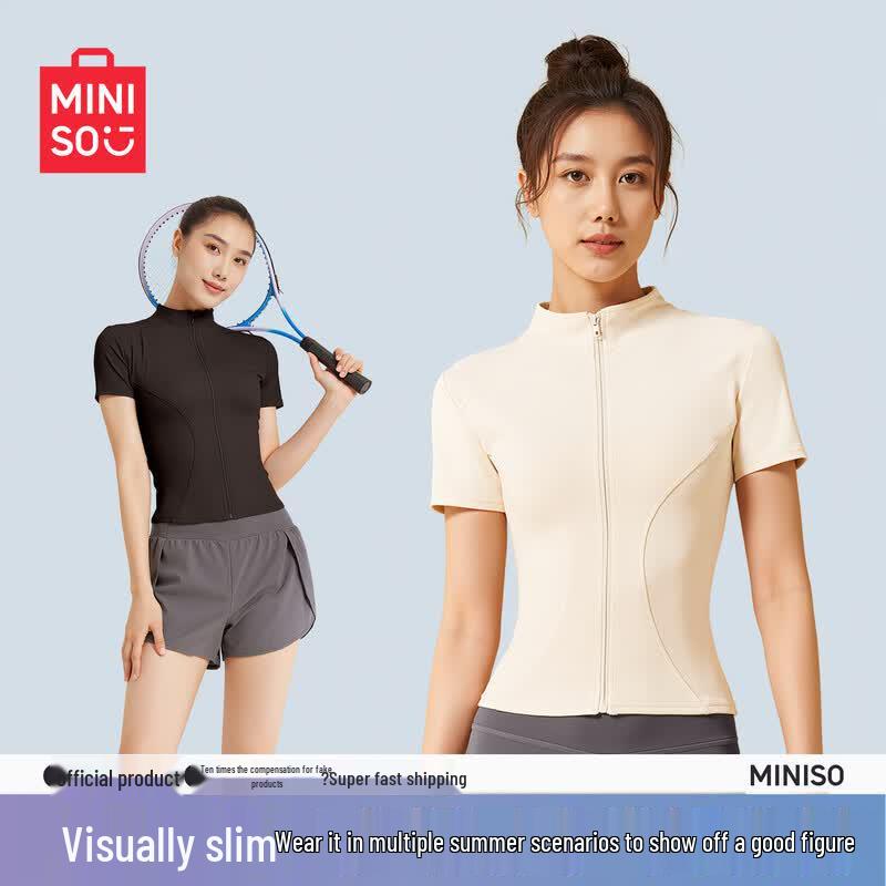 MINISO Women's Yoga & Fitness Short-Sleeve Jacket