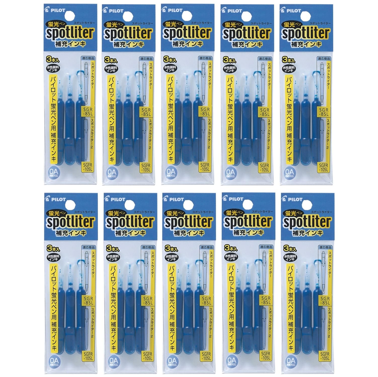 PILOT Highlighter Spotlighter Refill SGRF120SL10L Ink, Blue, 3-Pack (10-Pack) синий