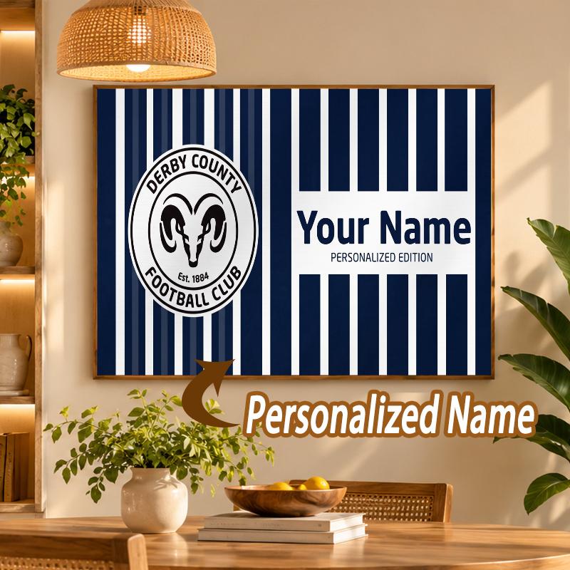 Custom Name Derby County 5D Diamond Painting Personalized Full Drill Diamond Art Kit Gift