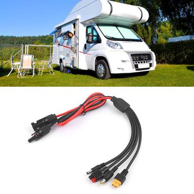 Solar Panel Extension Cable 4 In 1 DC5521 7909 XT60 Female Connector Photovoltaic Cord PV Wire 30A for Power Supply