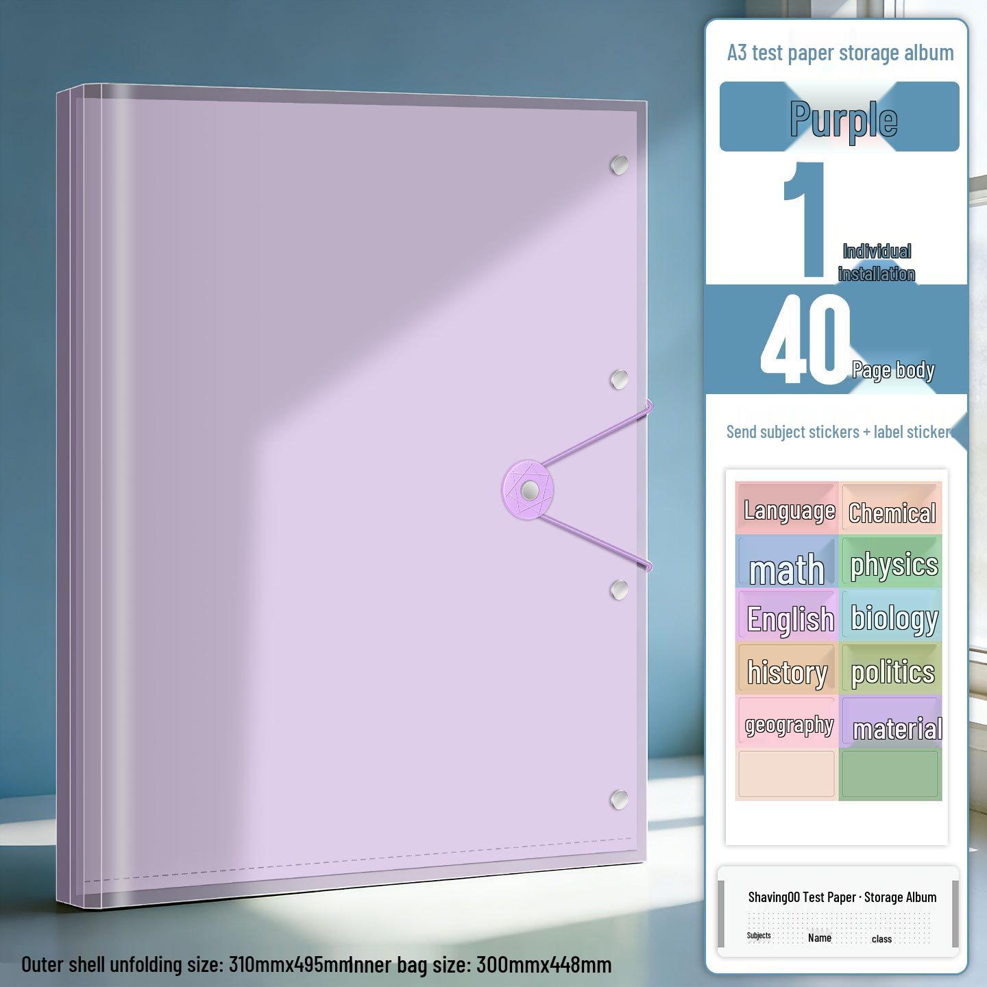 A4 Transparent Music Score Binder with 40 Pages - Multi-layer Folder and Insert File