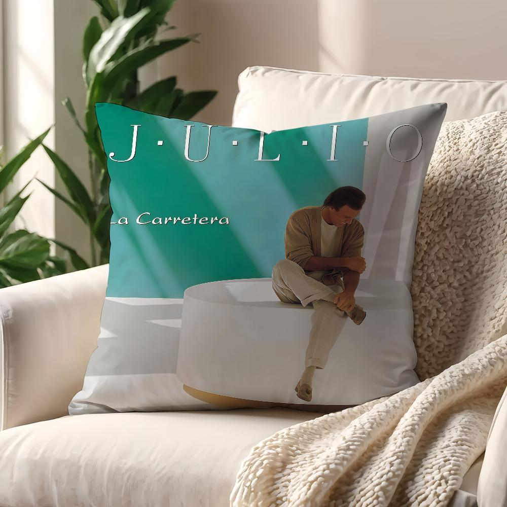 JJulio IIglesias Singer cushion cover For Pillow Printing Sofa Decoration Home Car Room Coffee Shop Office Nordic Simplicity