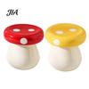 Mushroom Toothpick Box Ceramic Holder, Cotton Swabs Dental Floss Container, Shape Storage for Home and Kitchen Countertop Desktop