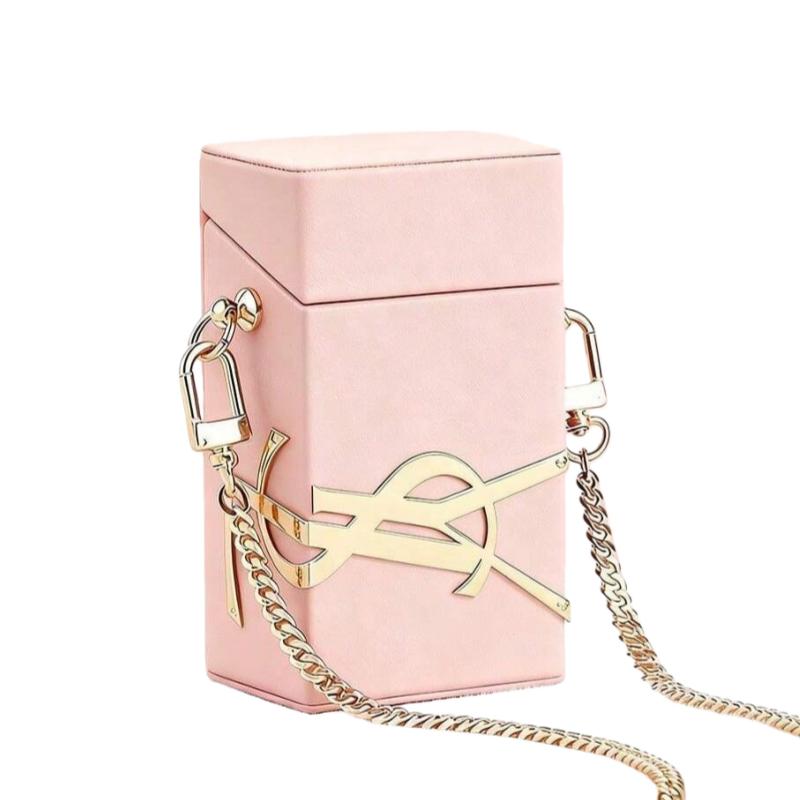 YSL - Sacs à bandoulière personnalisés, Sacs à chaîne cubique, Beauté haut de gamme et simple, Styles roses, Convient pour le shopping, les rendez-vous, le travail et l'école