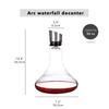 Wine Decanter, Wine Aerator with Built-in-Aerator Stainless Steel Filter, Hand Blown Lead-free Crystal Glass Wine Decanters