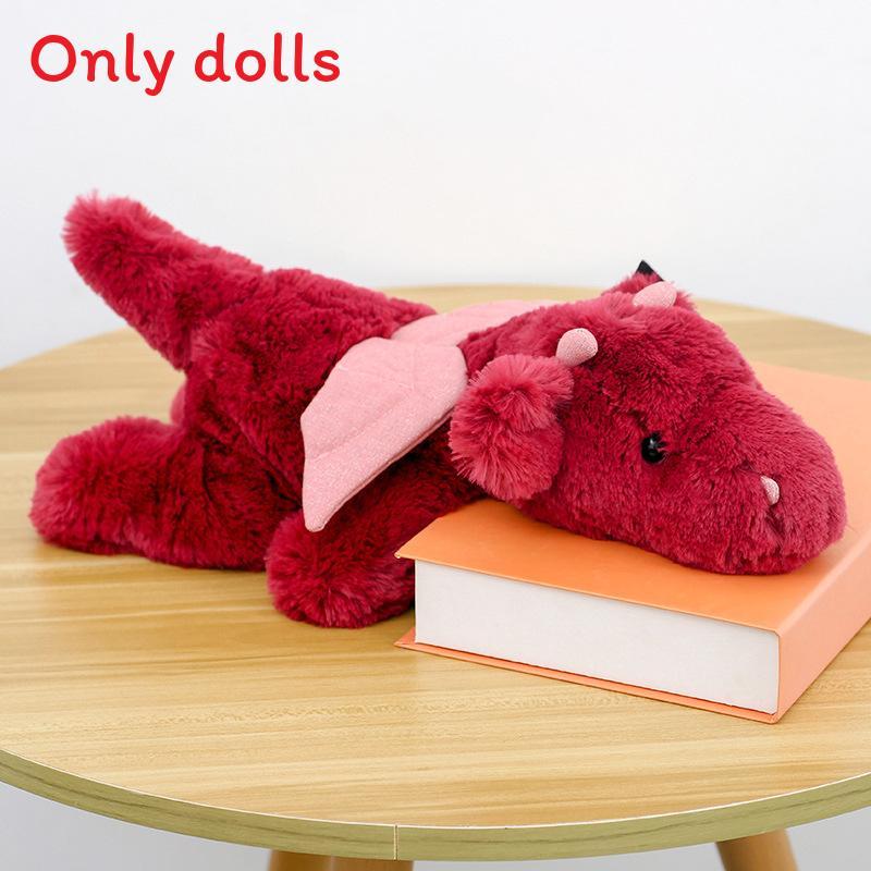 

Plush Dragon Toy With Pp Cotton Filling Soft Animal Plush For Kids And Teens 50cm красный