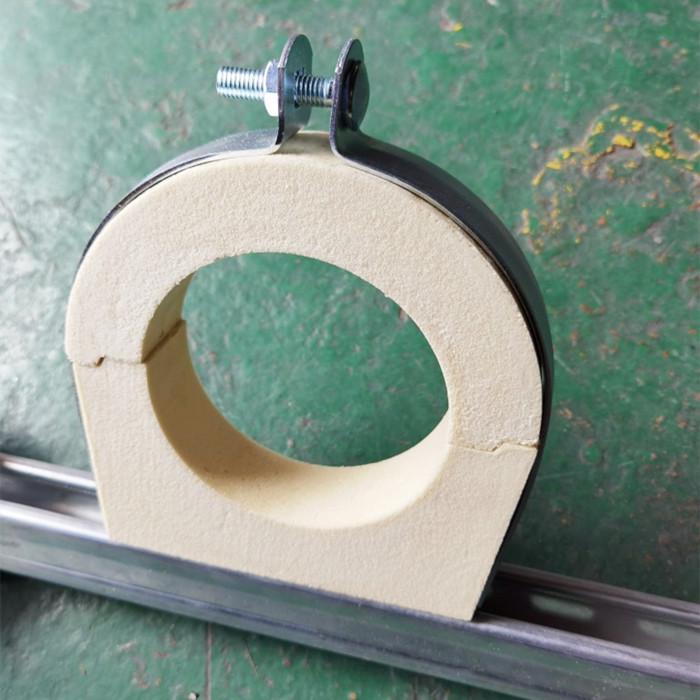 

Galvanized P-Type Pipe Insulation Clamp with Suli Wood Support and C-Channel Steel. Pipe Outer Diameter Φ16