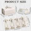 Folding Leather Waterproof Cosmetic Bag, Roll Up Travel Makeup Bag with 4 Detachable Clear Compartment Large Capacity Cosmetic Bags for Women