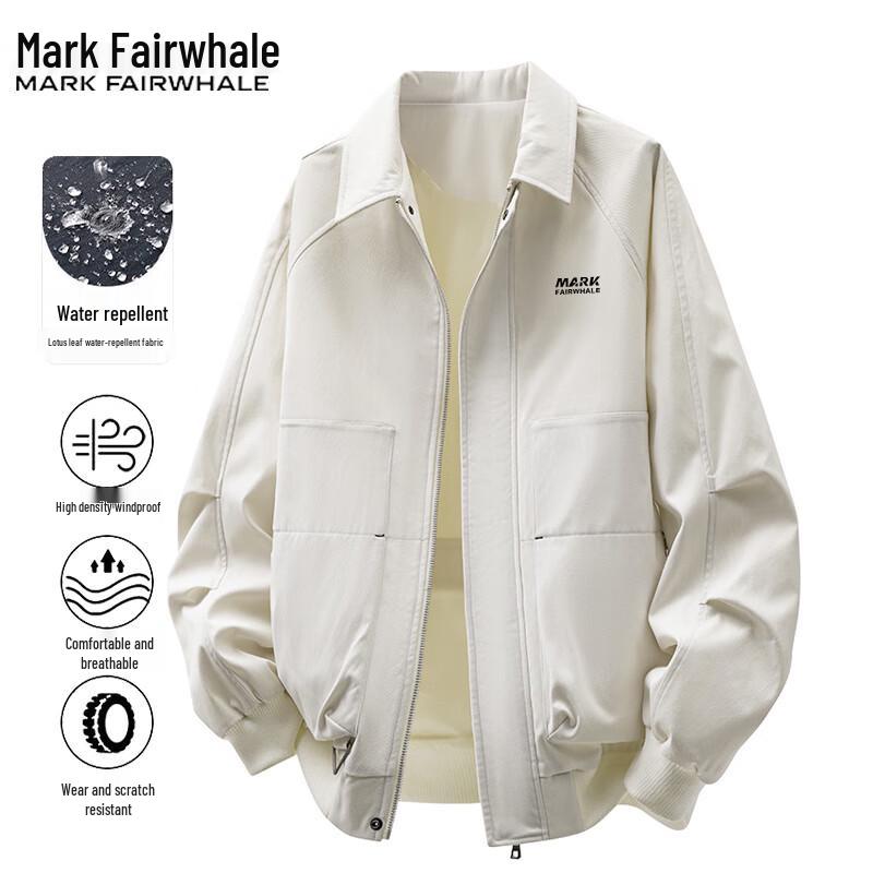 

Mark Fairwhale Men s Casual Waterproof Lapel Jacket 2XL