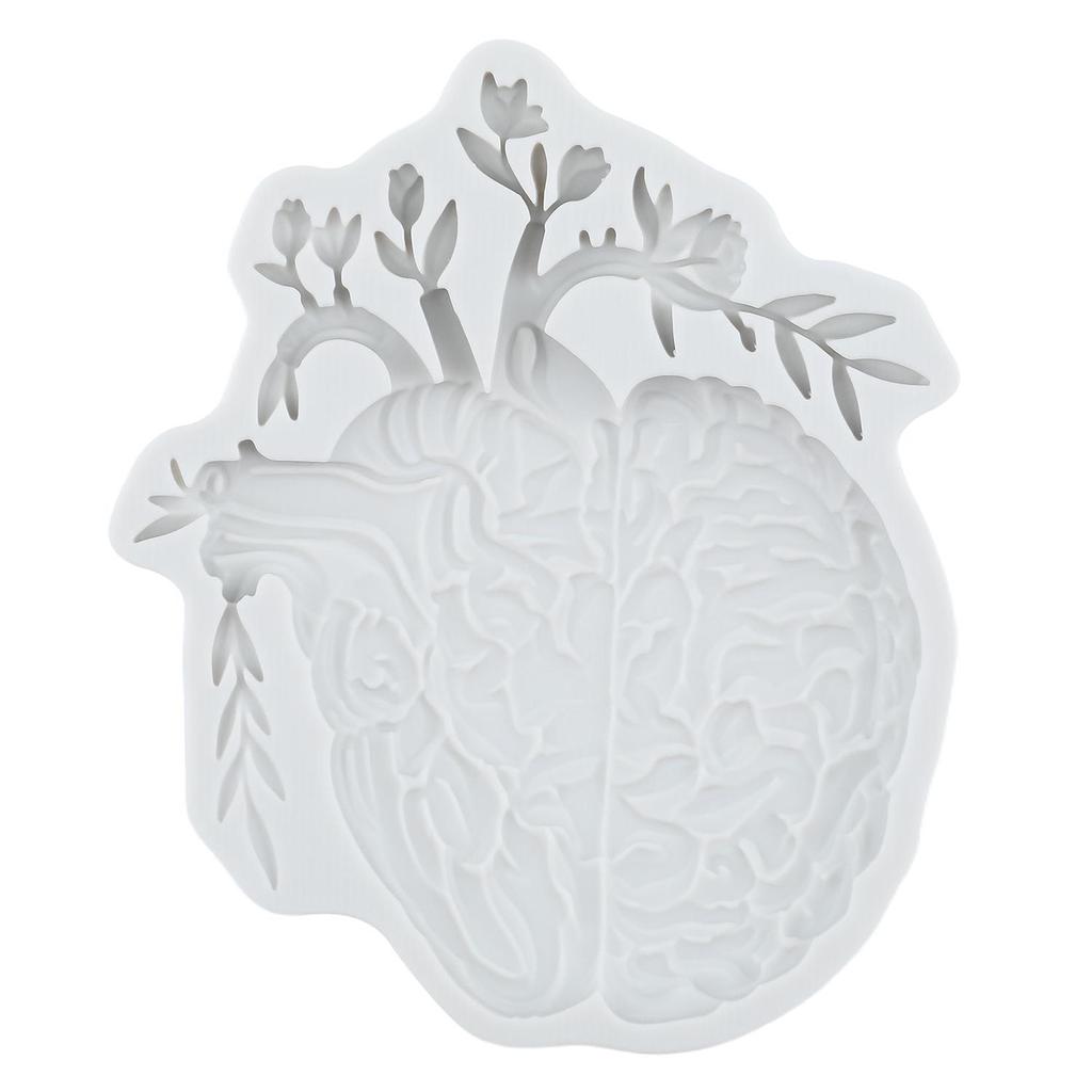 Human Organs Silicone Mold Lung Heart Brain Skull Skeleton Fondant Molds Cake Decorating Tools Cupcake Topper Candy Sugar Craft Gum Paste Polymer Clay