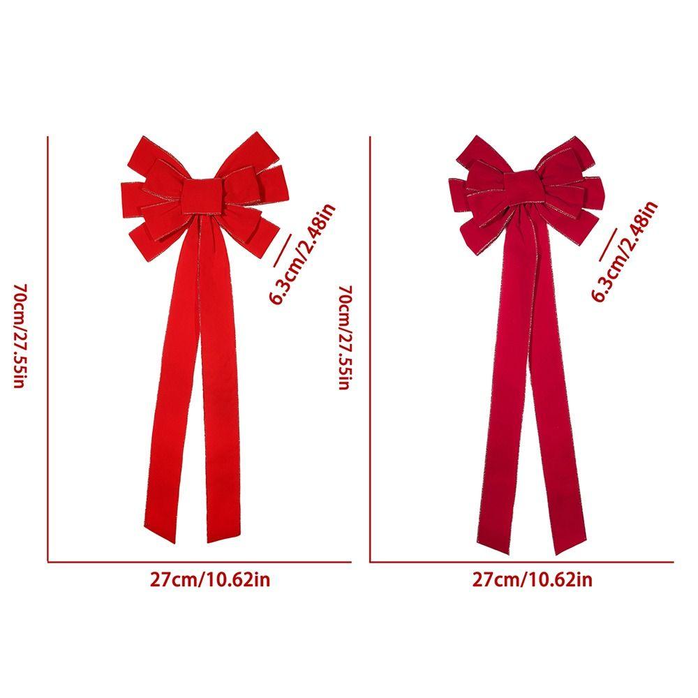 3D Christmas Tree Topper Elegant Bowknot Hanging Pendant Christmas Bow Decoration Home Decoration