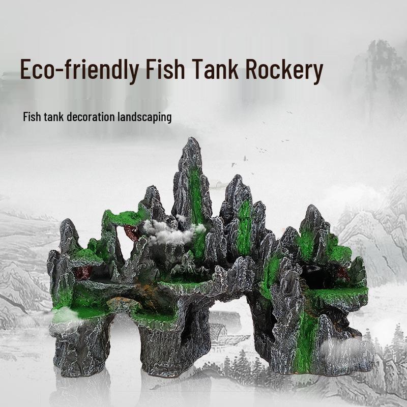 Large Resin Imitation Stone for Creative Rockery Landscaping & Aquarium Decor