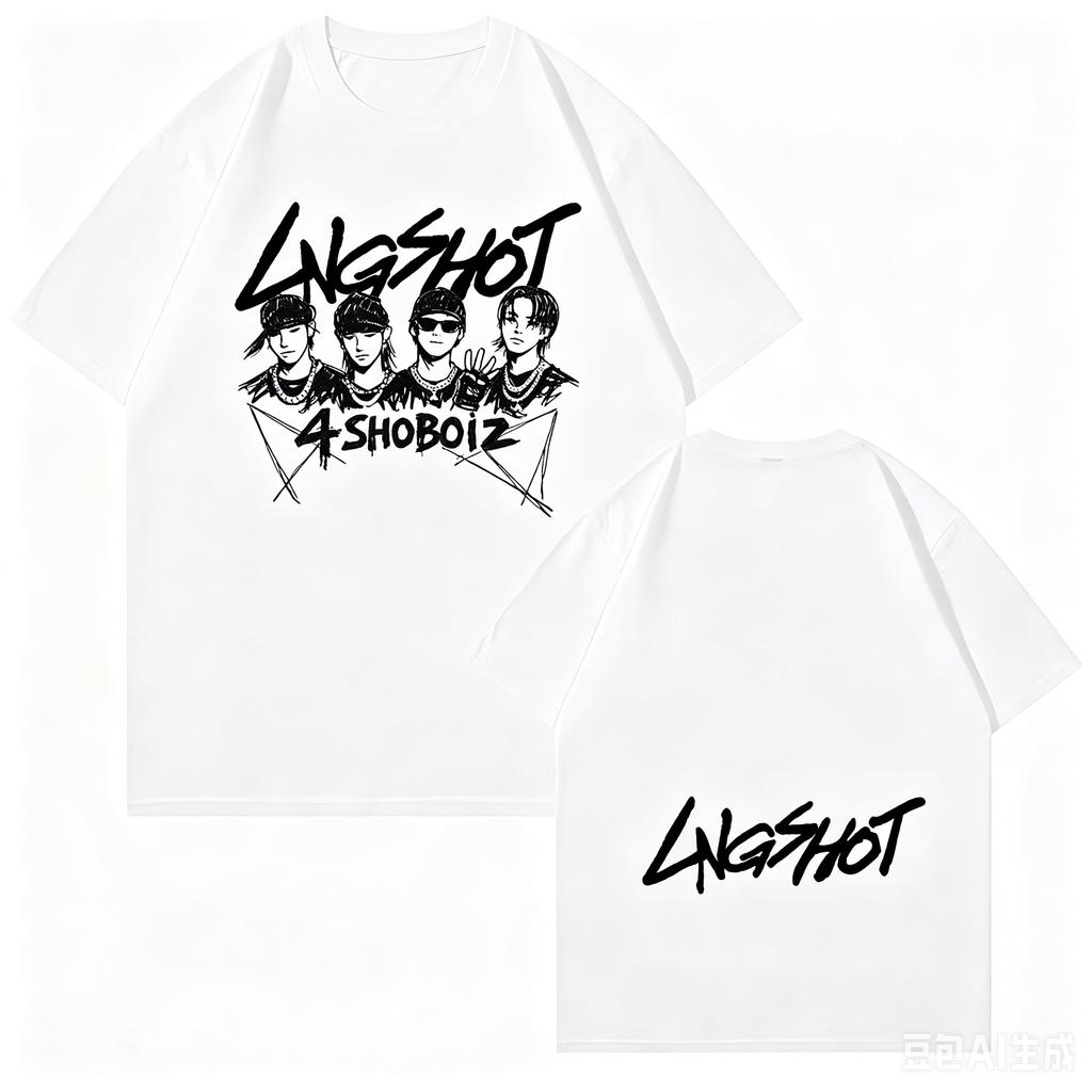 Lngshot 4shoboiz Mixtape Graphic 2026 New KPop Fan Merch Tshirt Unisexs and Unisexs Y2k Super Popular Tshirt Casual Tshirt