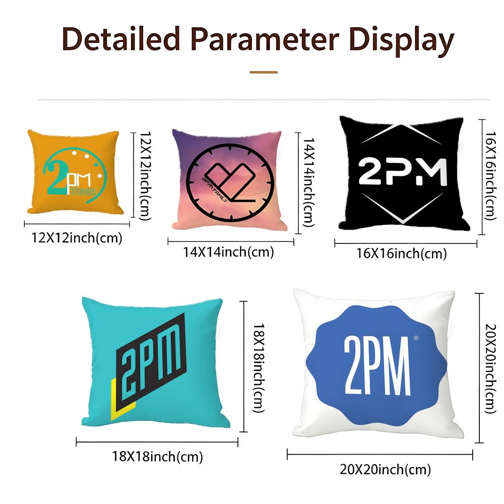 Kpop Style 2Pm Cushion Cover Cushion Cover Set 4Pcs 50X50 45X45 40X40 Pillowcase Decorative Sofa Home Decor