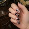Easy Application Nail Decals Halloween Gothic Bat Stickers, Black Cat Bow Manicure Decoration Art Decals, Women Girls Accessories for Holiday
