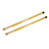 1 Pair Practical Bamboo Drum Brushes Sticks Rod Drumsticks Music Instrument Accessory (Yellow)