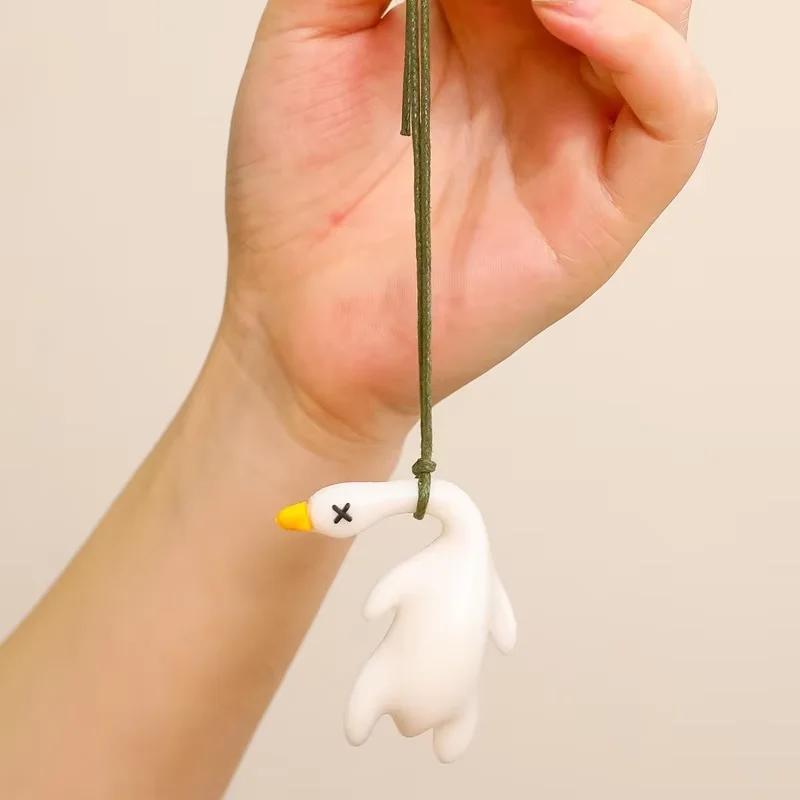 2025Car color-changing roast duck pendant car interior products cartoon high-grade car pendant 2025 creative new car hanging