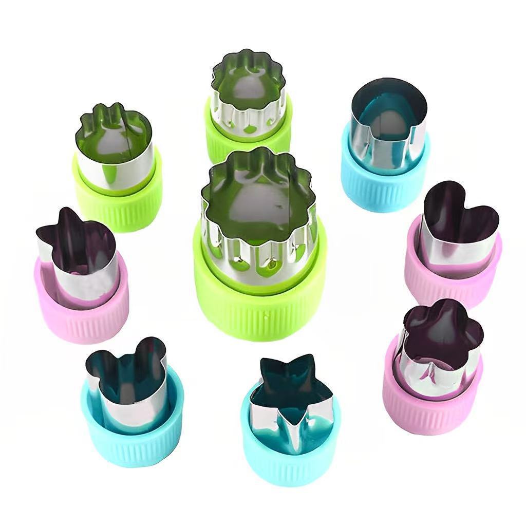 Household Kitchen Mold Set Baby Complementary Food Butterfly Noodle Mold Fruit and Vegetable Cutting Mold Stainless Steel Biscuit Embossing Mold