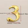 Gold Address Door Label Number #0-9 ABS Height 5cm Golden Home Sticker Modern House Hotel Apartment Door Plate