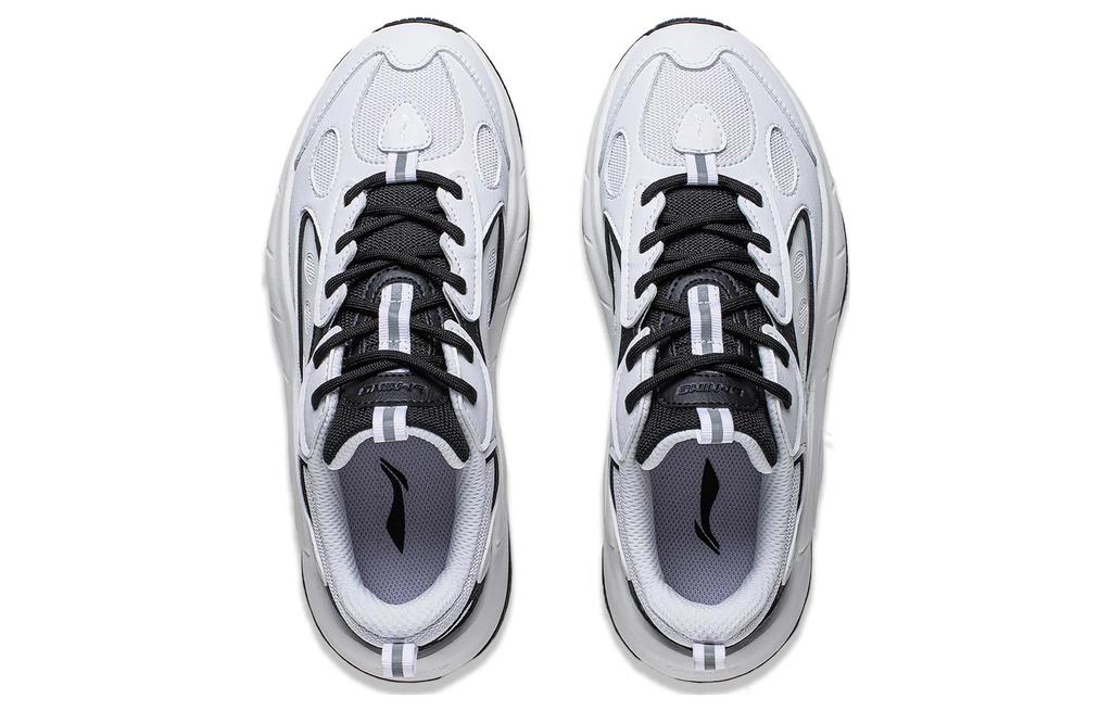 Li Ning Wing Style Cushioning Slip Resistant Abrasion Resistant Support Low Top Casual Shoes Women's Black White AGCT462-3