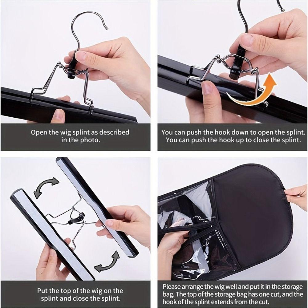 Dustproof Hair Extension Storage Bag 60cm Wig Packing Bags Portable Wig Organizer  Hair