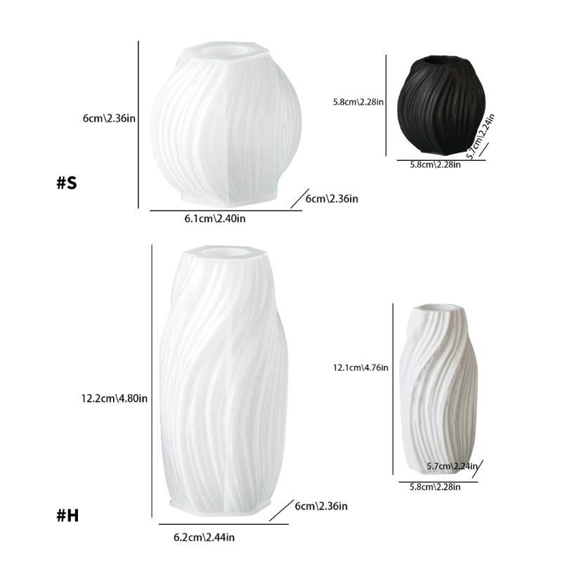Artistic Waved Design Silicone Mold To Create Unique Resin Vases Ideal For Jewelry Storage And Decoration