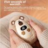 Digital Display Plush Hand Warmer Adjustable 3 Temperature Pocket Heater  Indoor Use