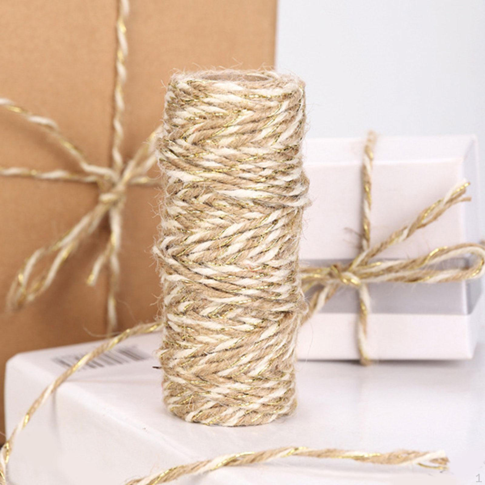 

25 м льняная нить плетеная веревка карточные нити художественные произведения портативная многоцелевая бирка для вечеринки White Wood