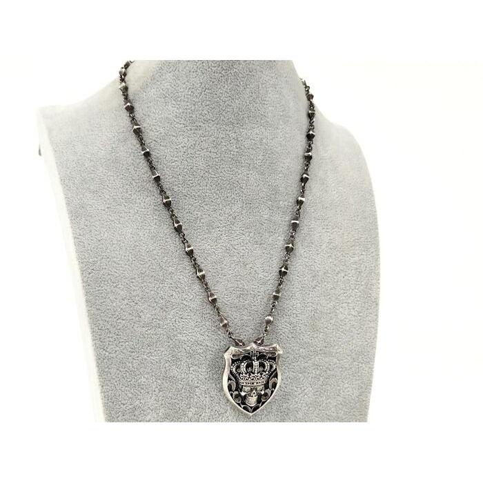 Used Justin DavisH.Uchiyama Necklace Skull Crown SV925 Silver