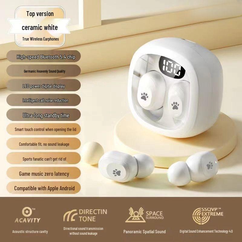 

Q38 Беспроводная Bluetooth TWS стереогарнитура-вкладыш с двумя наушниками, цифровым дисплеем, длительным временем работы от аккумулятора и шумоподавлением