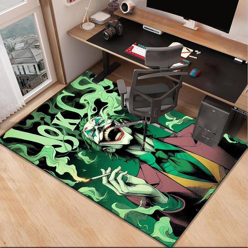 Cool clown Pattern Office Rug Chair Mat, Game Carpet, Suitable for Front Door, Bedroom, Living Room, Desk, Holiday Gift