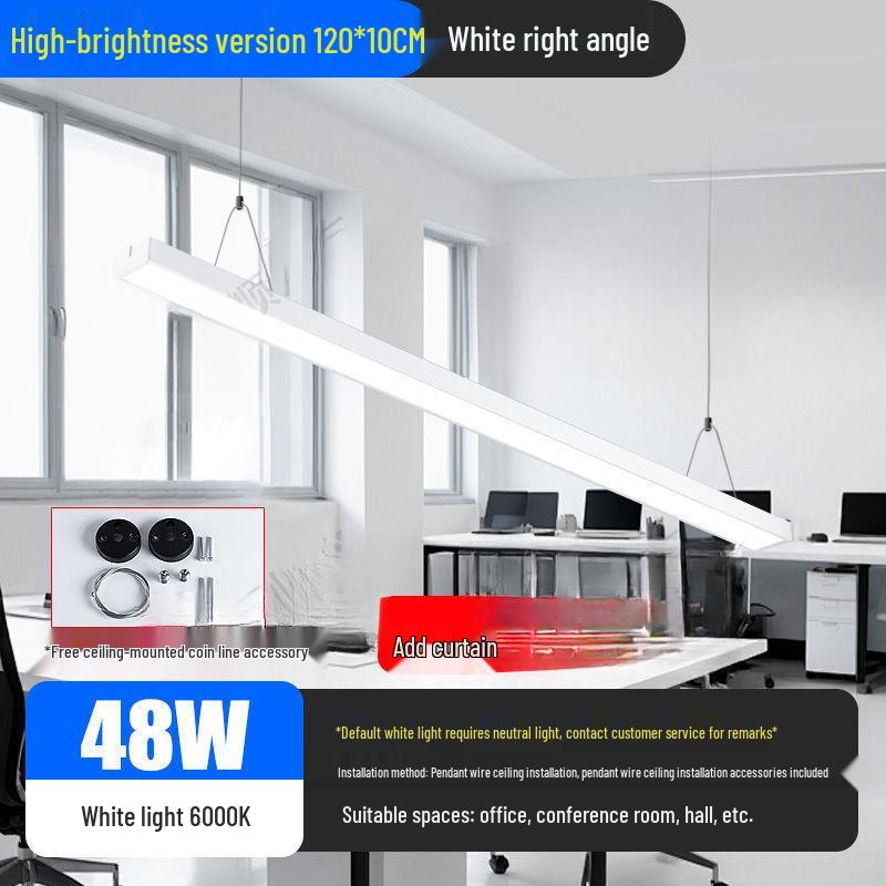 Minimalist Rectangular LED Pendant Light for Barber Shop, Office, or Living Room Ceiling