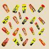 24pc Pumpkin Ghosted Bat False Nail Medium Square Shape ABS Fake Nail Halloween Party Nail Easy Application Design