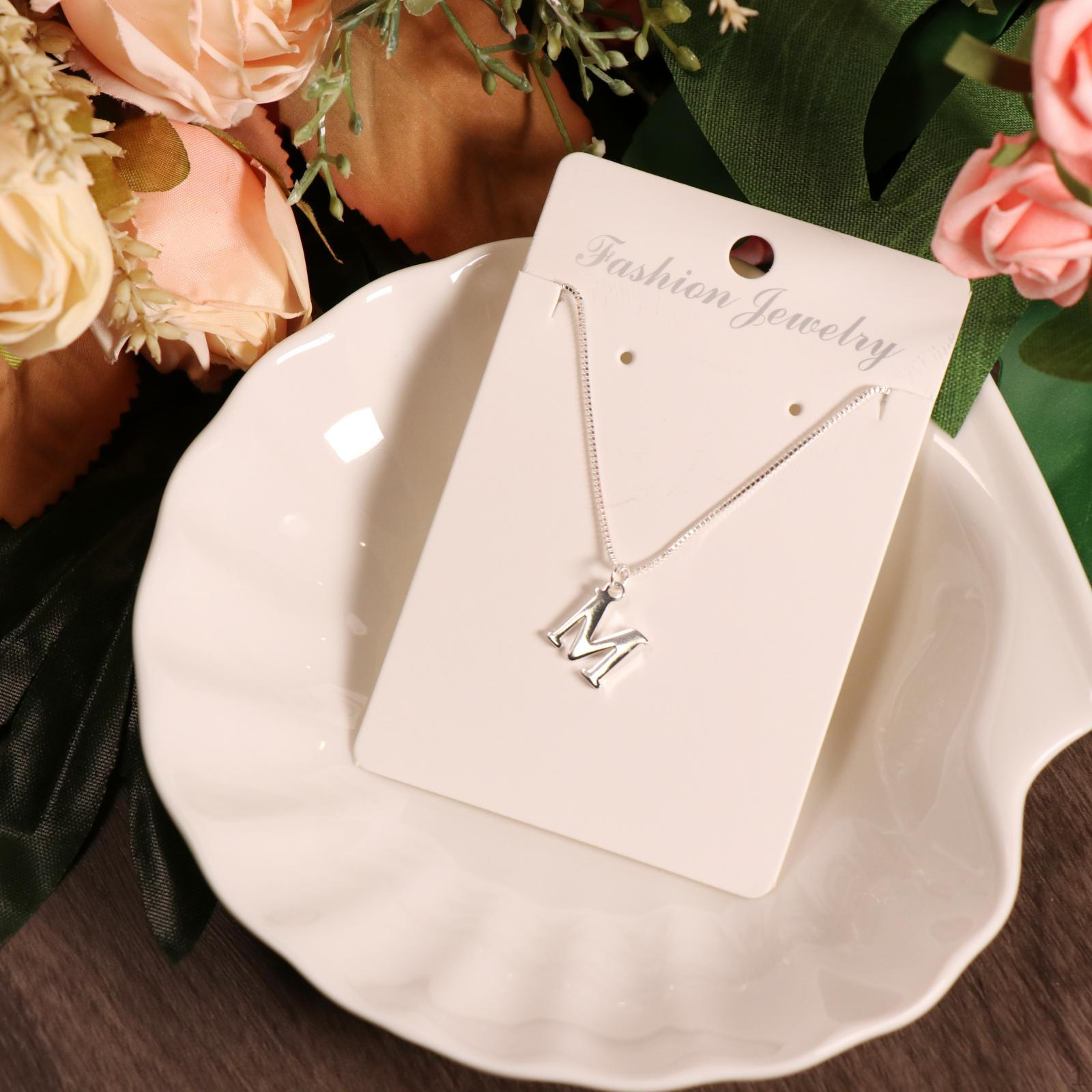 Elegant Letter Pendant Necklace for Women M