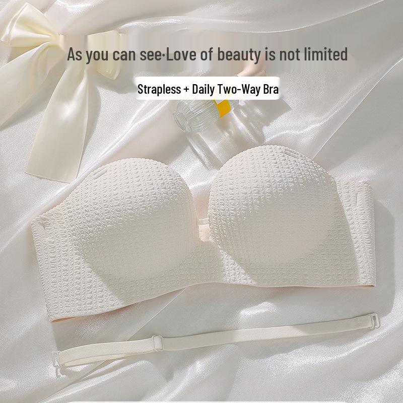 Nahtloser Push-Up-BH für Damen: Verbesserter Halt, Ohne Bügel, Auslaufschutz, Feste Schale, Seitenhalt, Einteiler-Design.