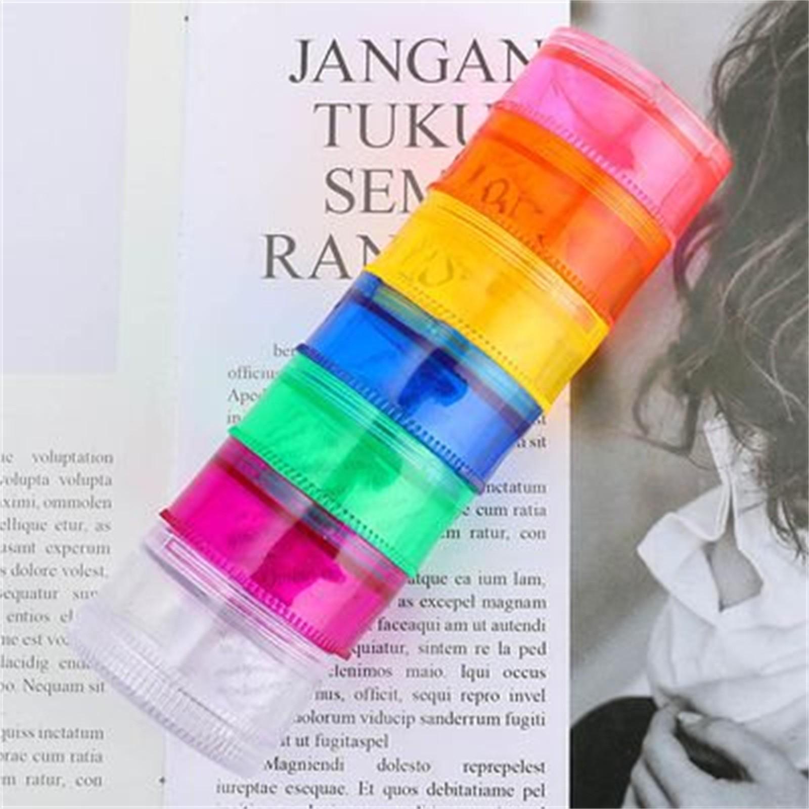 

7-дневный еженедельный держатель для планшета, органайзер, круглый штабелируемый контейнер