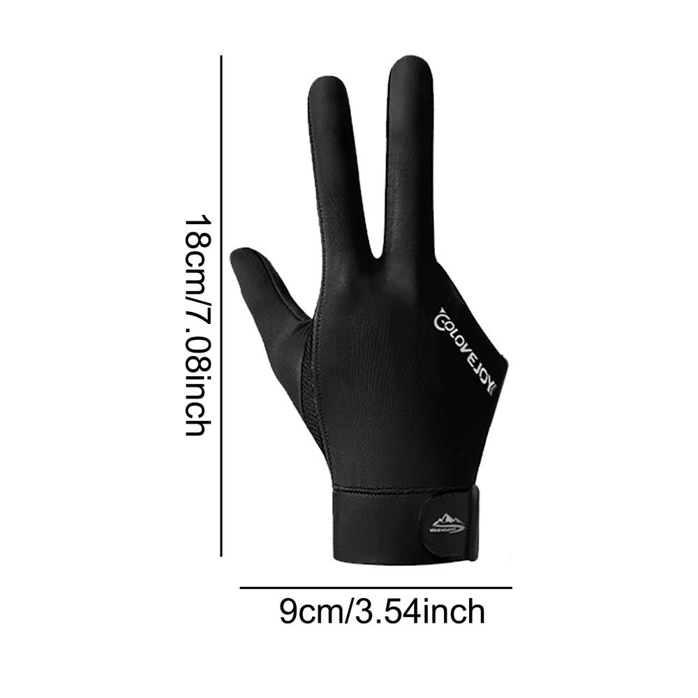 Open Finger Billiard Pool Gloves Breathable Snooker Glove Non Slip Left Hand 3 Finger Glove Training Shooters Gloves Accessories
