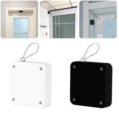 Black White Telescopic Door Device Non Punching Telescopic Door Closing Device Bold Drawstring Punch Free Automatic Door Device