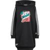 adidas Originals Long Sleeved Dresses Women's Black Hooded Moderate Mid Length HT4945