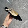 Mules Elegante din Piele Vârf Ascuțit Sandale cu Toc Înalt Stilate Îmbogățite cu Strass Încălțăminte Sofisticată pentru Petrecere și Seară