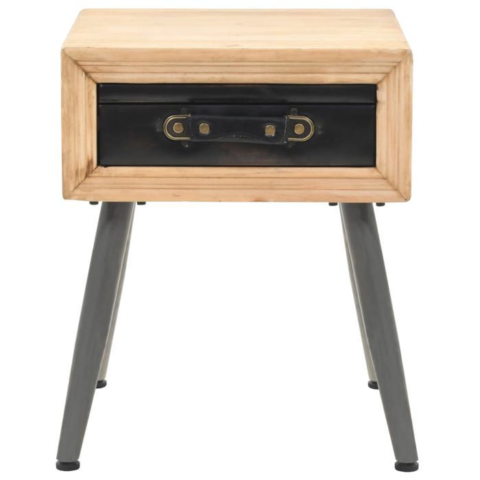 VidaXL Table de chevet Bois de sapin massif 43 x 38 x 50 cm 245775