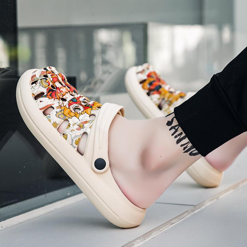 Summer Mens Garden Shoes EVA Slippers Beach Shoes Casual Sandals Latex Slippers