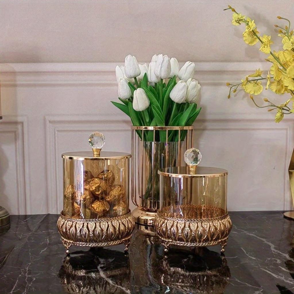 Kristall Bonbonhalter Aufbewahrungstablett für Hochzeitsmittelstücke Weihnachten Valentinstag Heimdeko Glas Vorratsglas mit Deckel