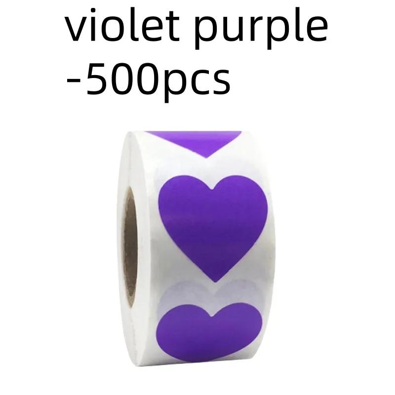 500Pcs Love Heart Stickers Roll Cute Heart Shaped Seal Labels for Scrapbooking Craft Birthday Party Gift Packaging Stationery